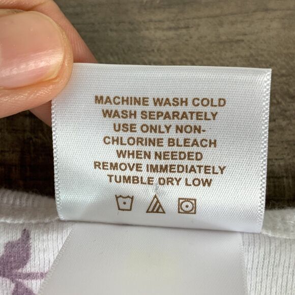 Pleasant Shade Womens Top XL Long Sleeve Floral Embellished Stretch Round Neck - Picture 8 of 8